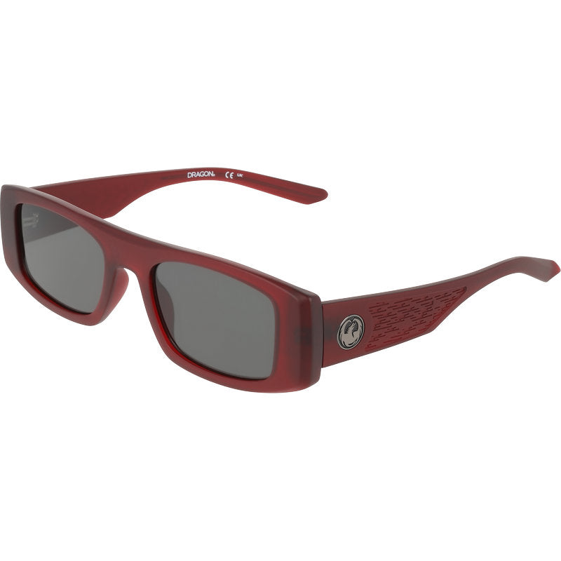 Dragon Eyewear Echo Matte Stone Transparent Red Smoke LL Angle