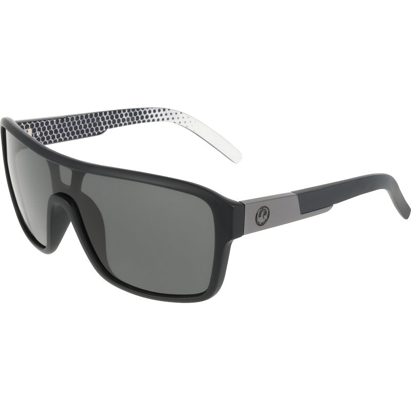 Dragon Eyewear Remix Matte Black Geo Trad Smoke LL Angle