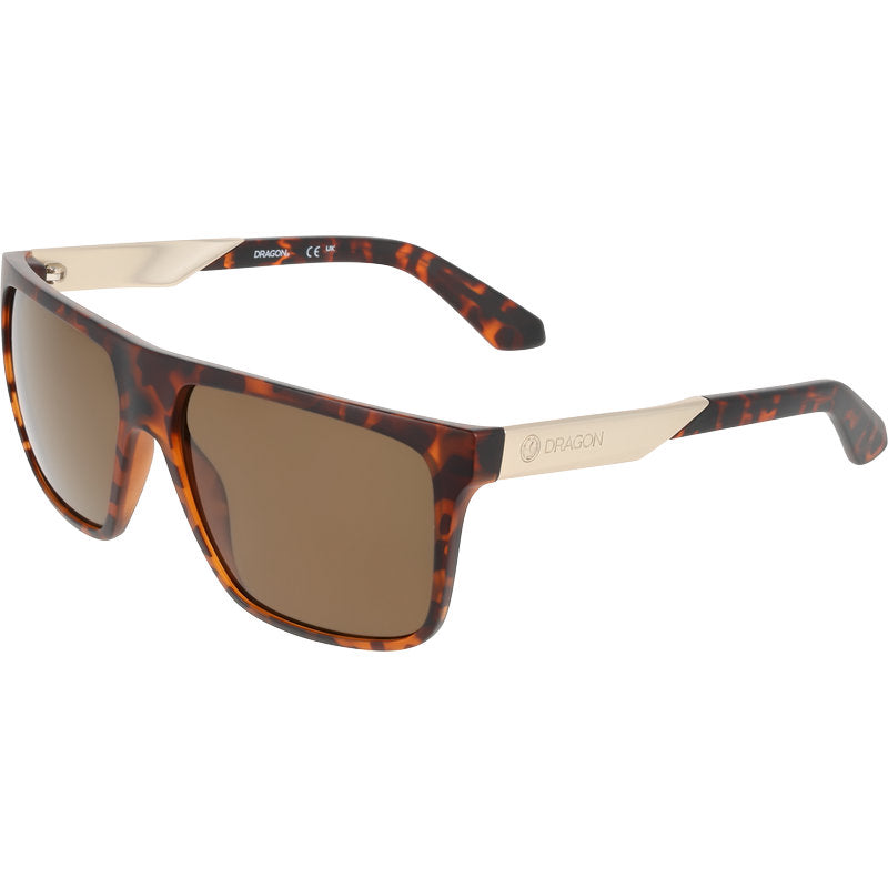 Dragon Eyewear Vinyl Matte Tortoise Brown LL Polarised Angle