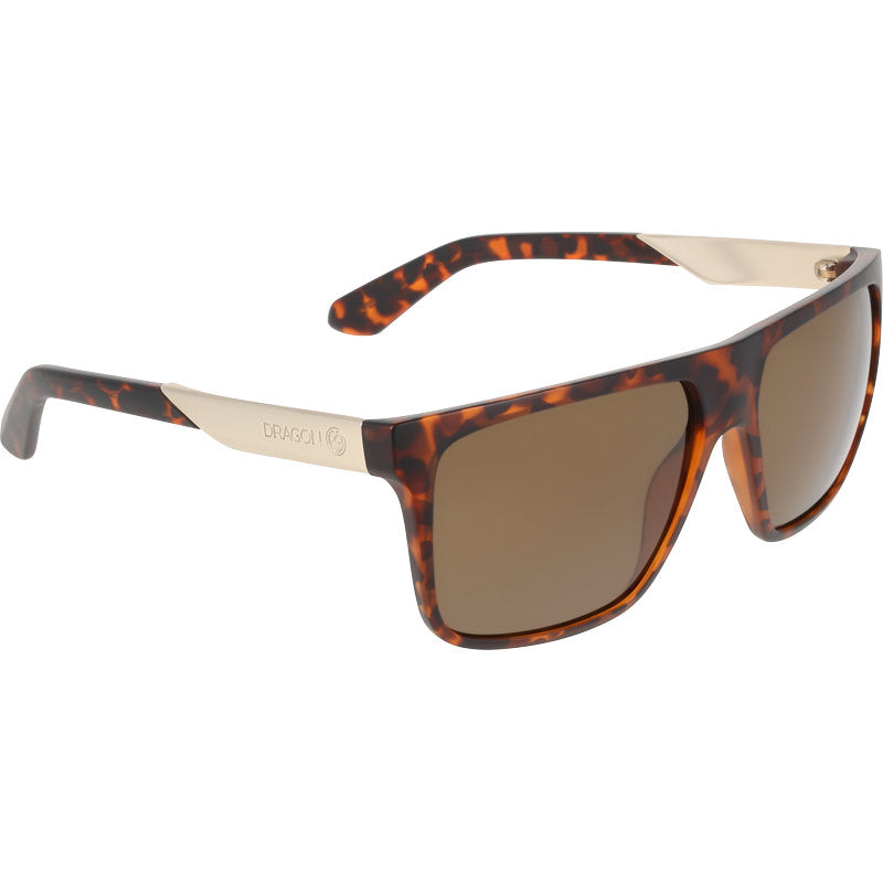 Dragon Eyewear Vinyl Matte Tortoise Brown LL Polarised Angle2