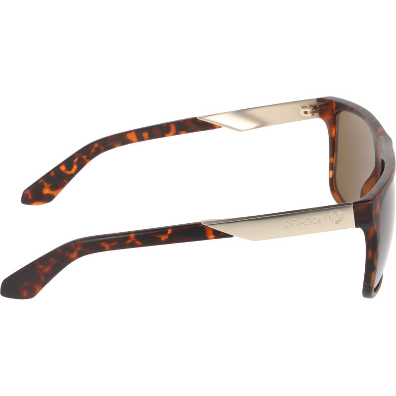 Dragon Eyewear Vinyl Matte Tortoise Brown LL Polarised Side2