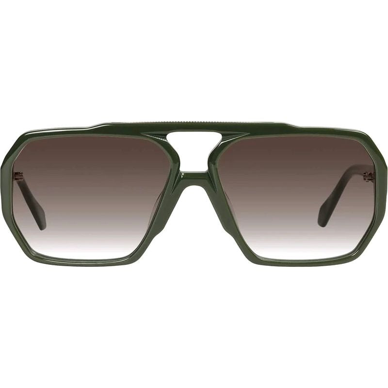 Valley Eyewear El Rodeo Army Green Brown Gradient Front