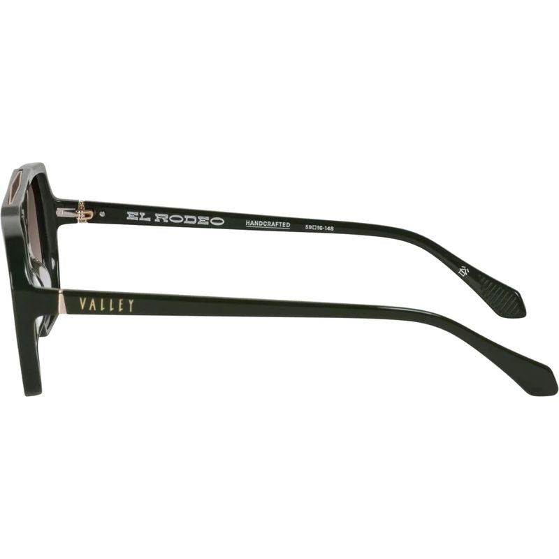 Valley Eyewear El Rodeo Army Green Brown Gradient Temple