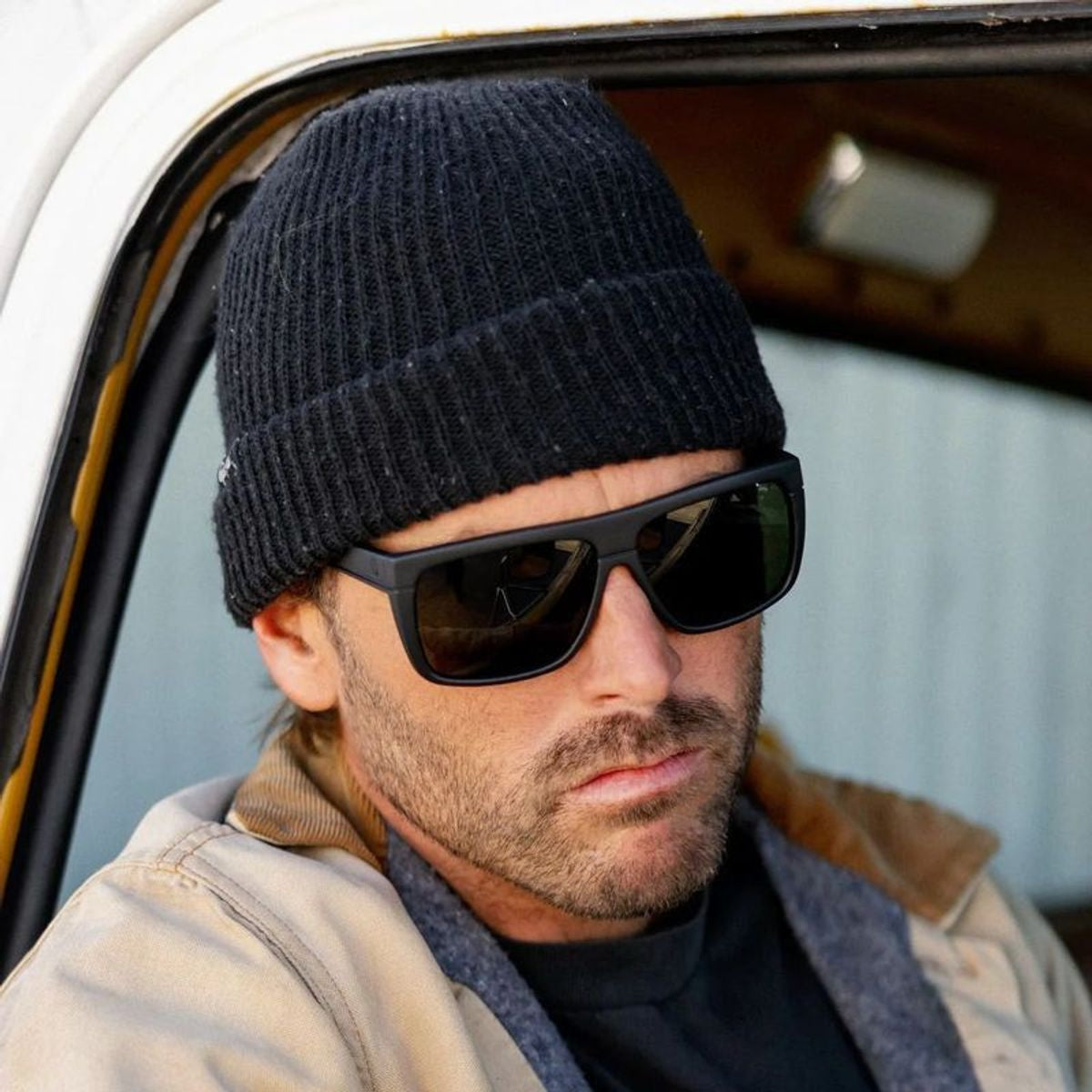 Black Top, Matte Black/CR39 Melanin Grey Polarised Lenses