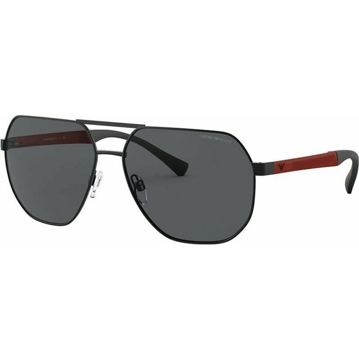 EA2099D, Matte Black and Red/Grey Lenses