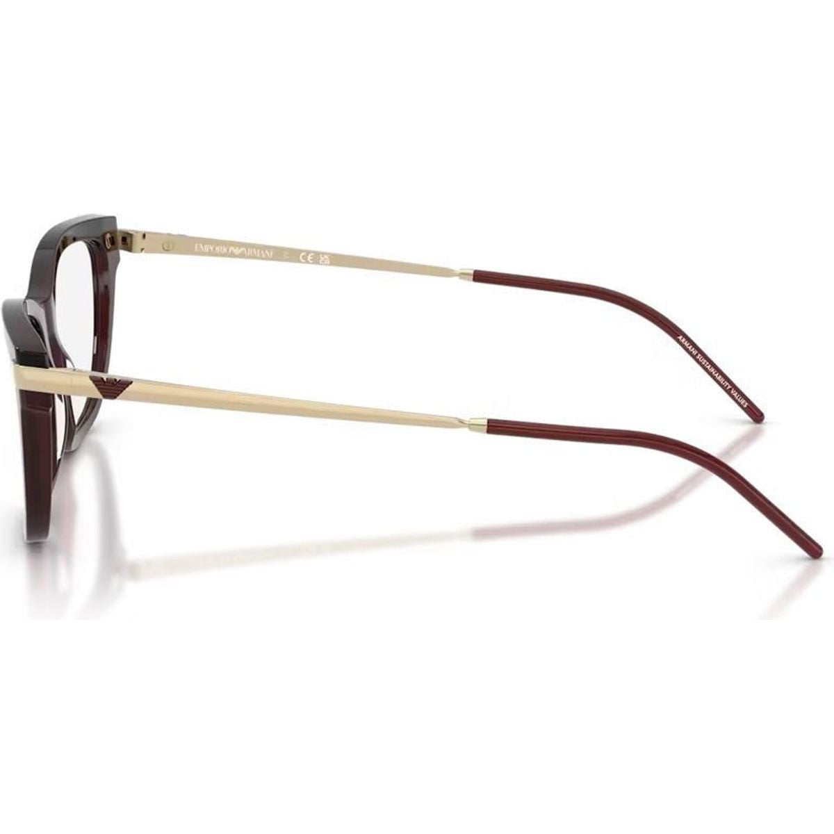 EA3262, Shiny Opal Bordeaux/Clear Lenses 54 Eye Size