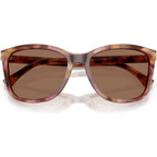 EA4060, Shiny Red Havana/Dark Brown Lenses