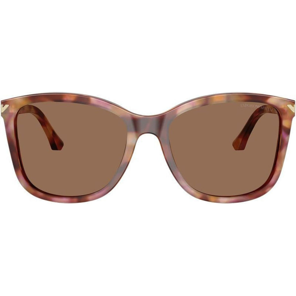 EA4060, Shiny Red Havana/Dark Brown Lenses