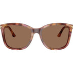 EA4060, Shiny Red Havana/Dark Brown Lenses