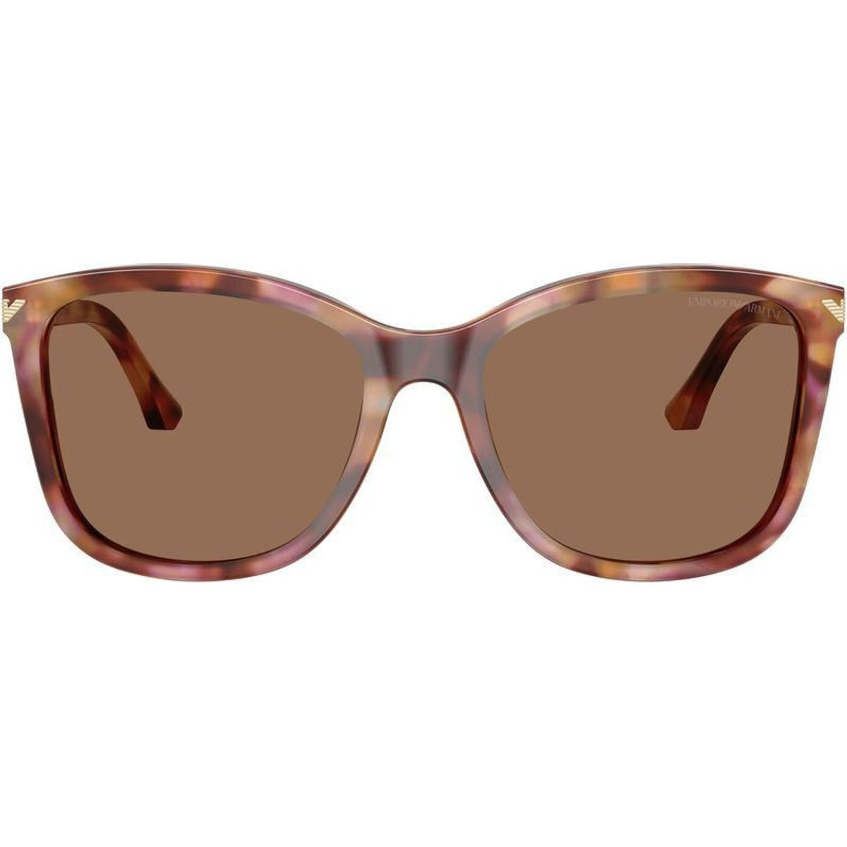 EA4060, Shiny Red Havana/Dark Brown Lenses