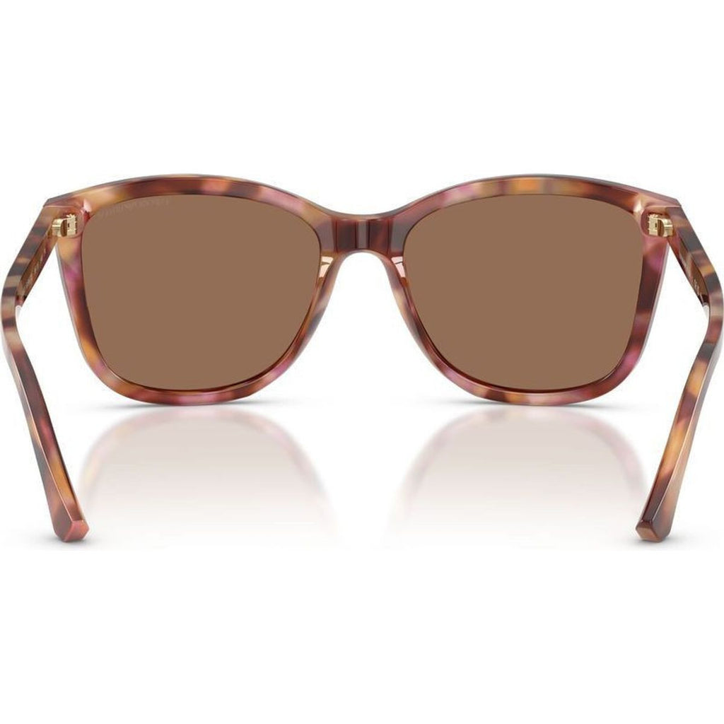 EA4060, Shiny Red Havana/Dark Brown Lenses