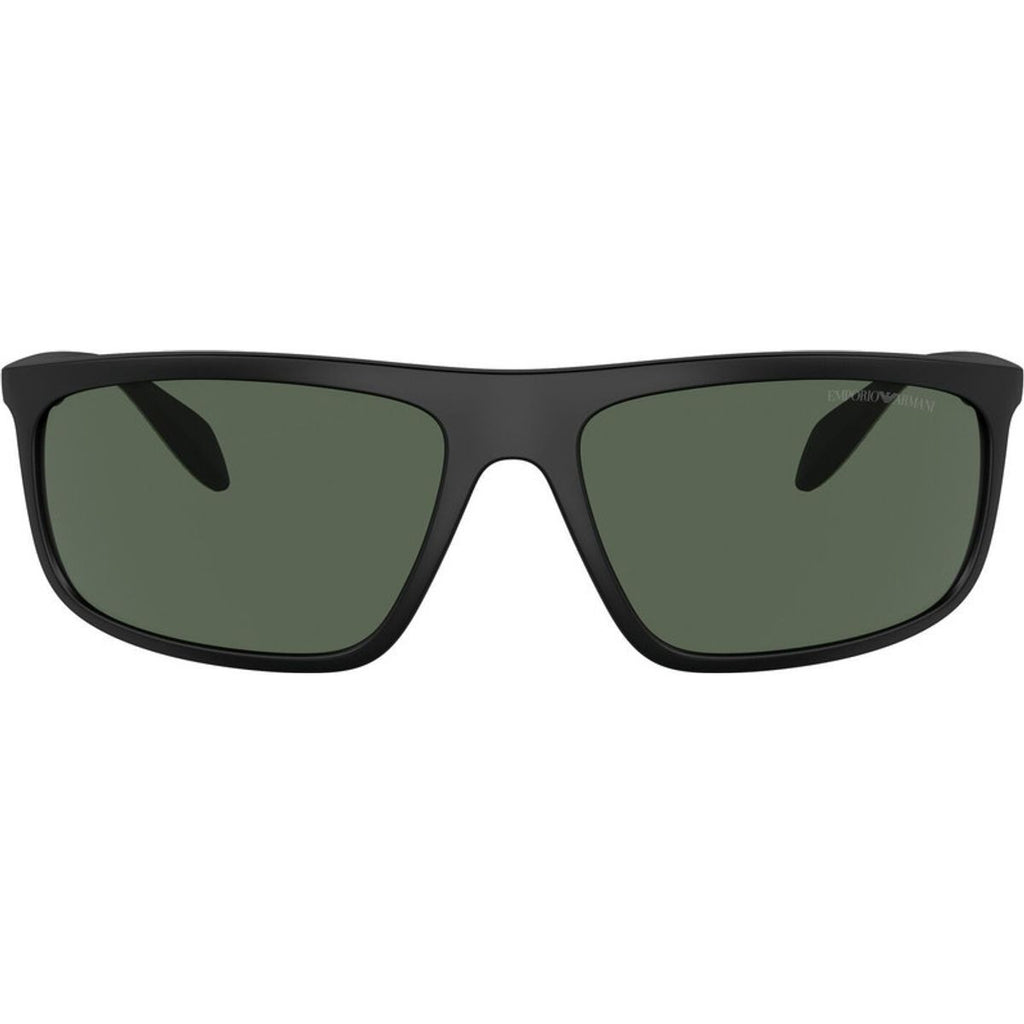 EA4212U, Matte Black and Rubber Green/Dark Green Lenses