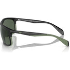 EA4212U, Matte Black and Rubber Green/Dark Green Lenses
