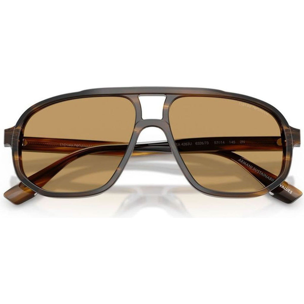 EA4263U, Striped Dark Green/Brown Lenses