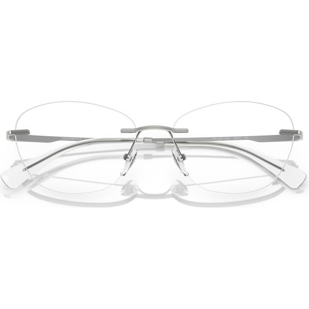 EA1167, Shiny Silver/Clear Lenses 55 Eye Size