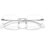 EA1167, Shiny Silver/Clear Lenses 55 Eye Size