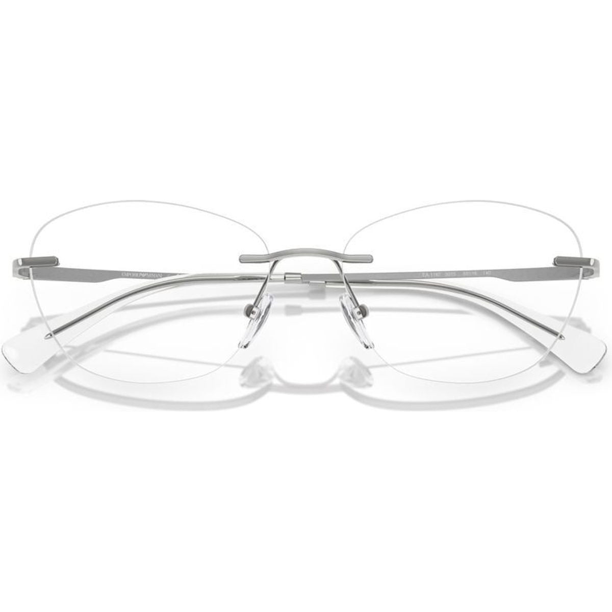 EA1167, Shiny Silver/Clear Lenses 55 Eye Size