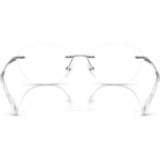 EA1167, Shiny Silver/Clear Lenses 55 Eye Size