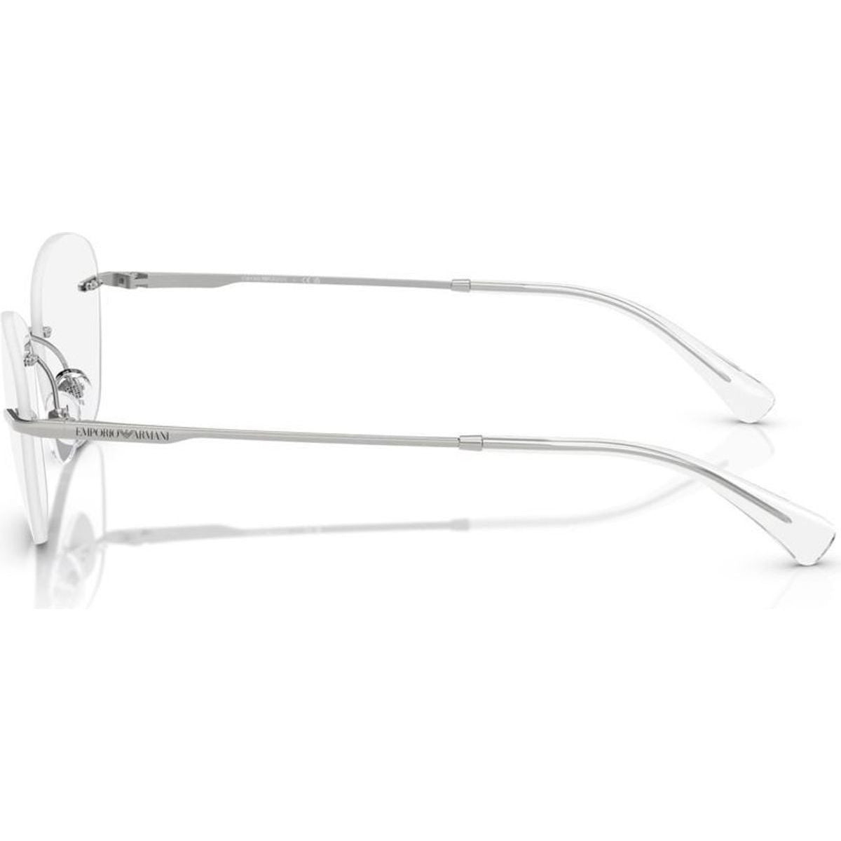 EA1167, Shiny Silver/Clear Lenses 55 Eye Size