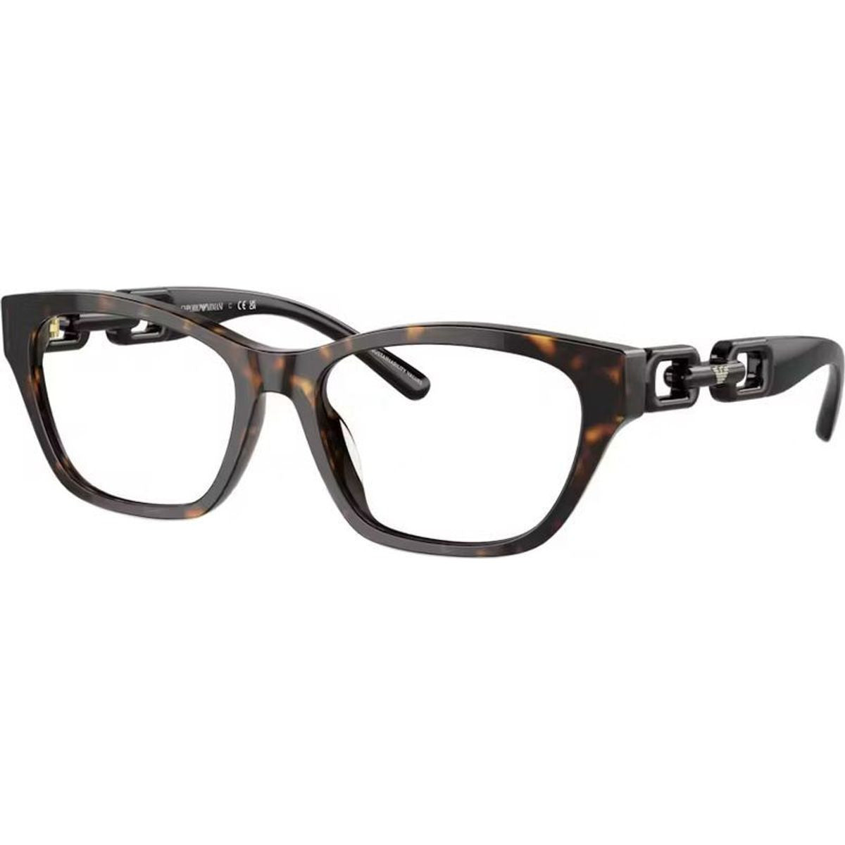 EA3223U, Shiny Havana/Clear Lenses