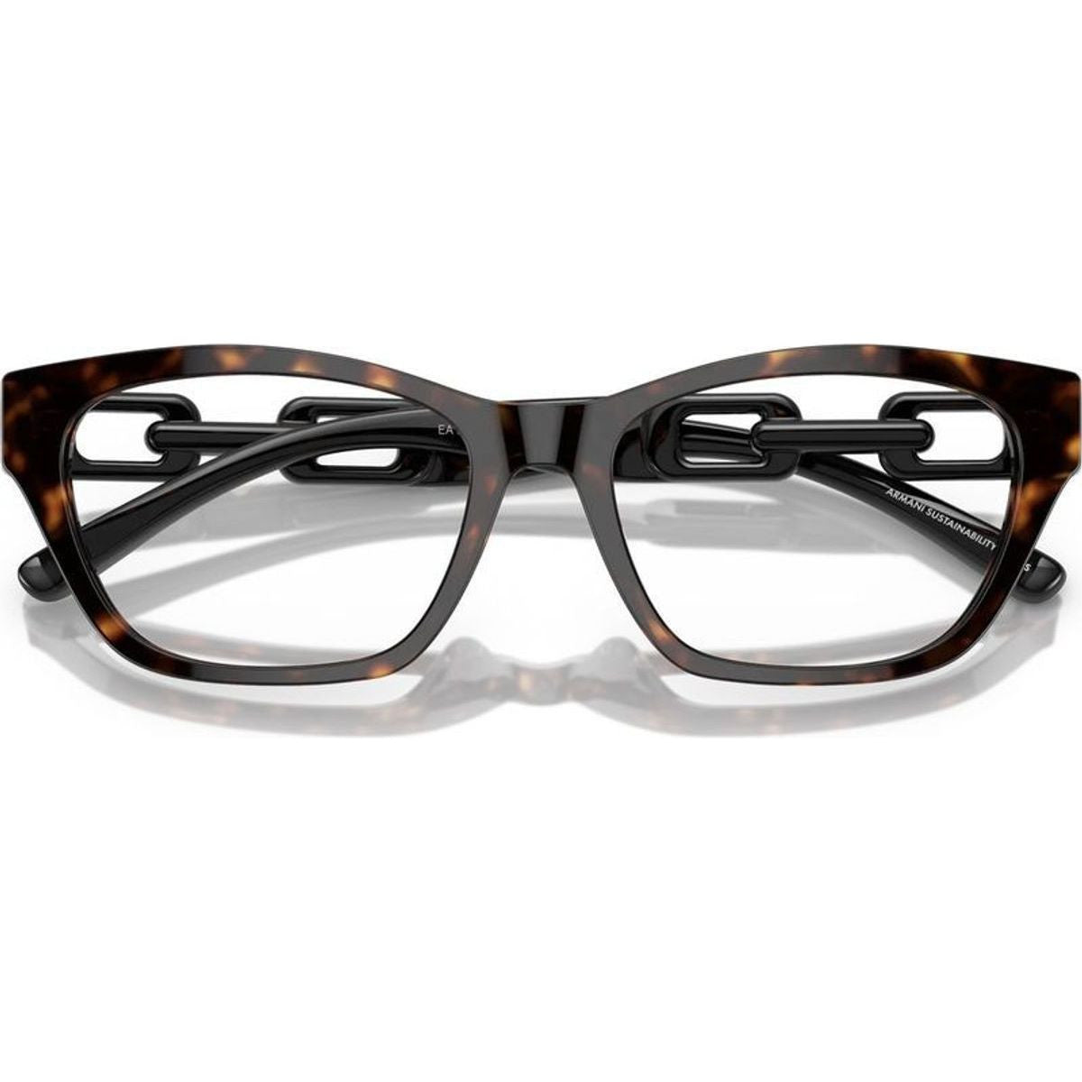 EA3223U, Shiny Havana/Clear Lenses