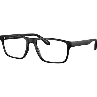 EA3233, Matte Black/Clear Lenses 56 Eye Size