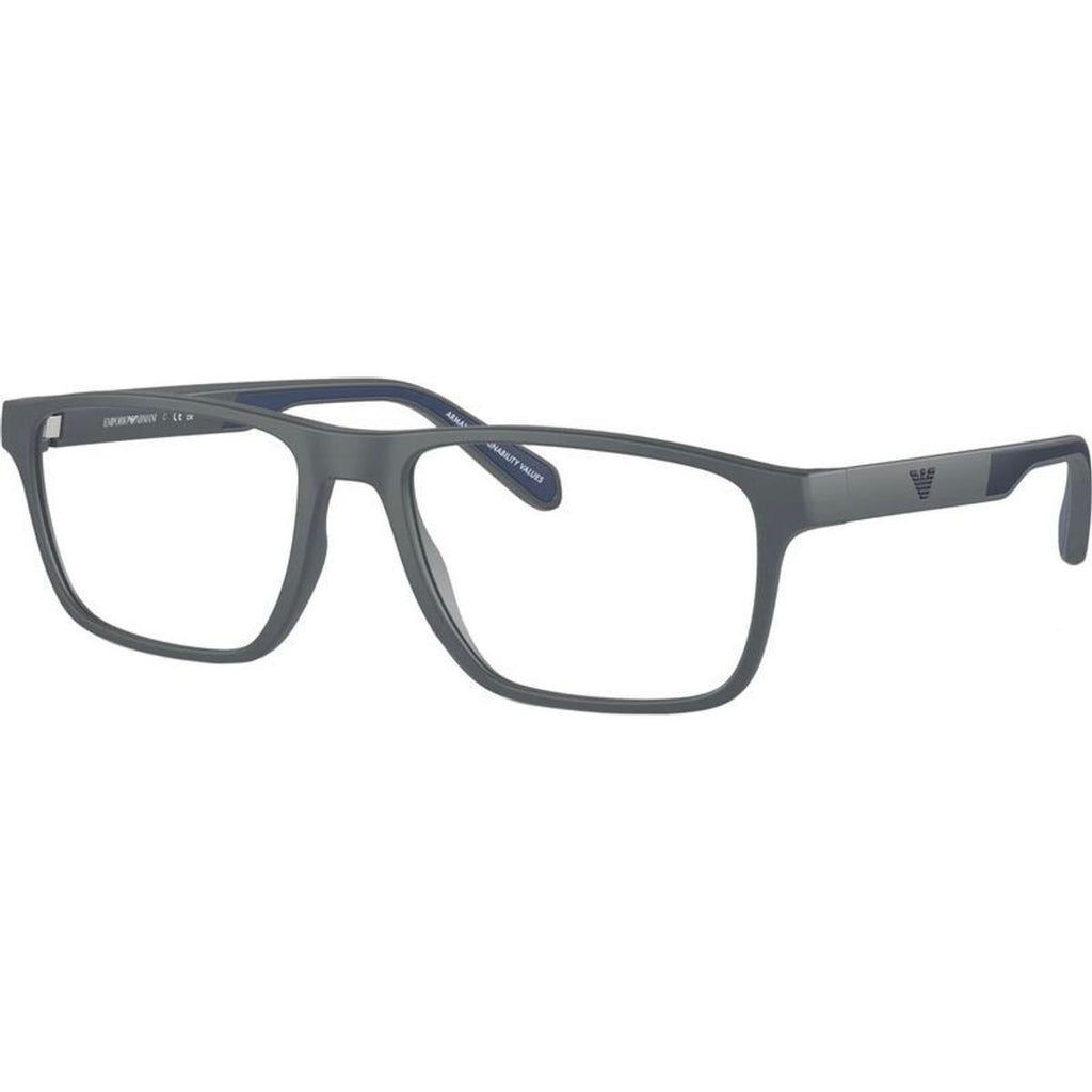 EA3233, Matte Dark Grey/Clear Lenses 56 Eye Size
