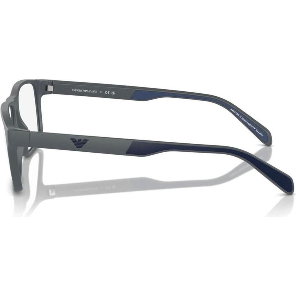 EA3233, Matte Dark Grey/Clear Lenses 56 Eye Size