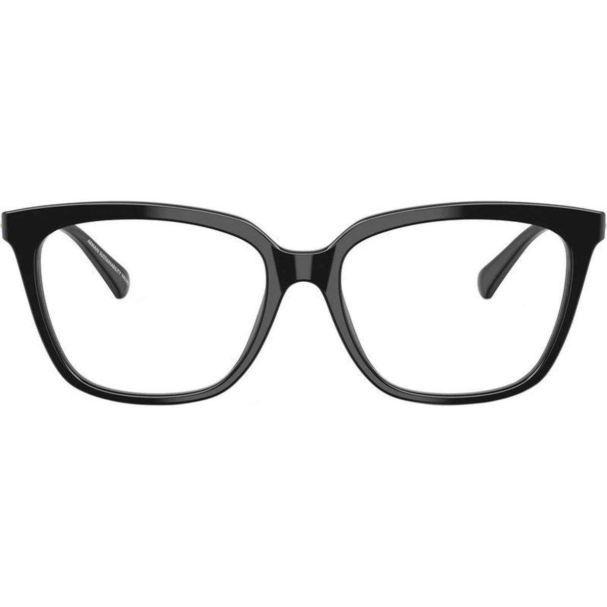 EA3248, Shiny Black/Clear Lenses 55 Eye Size