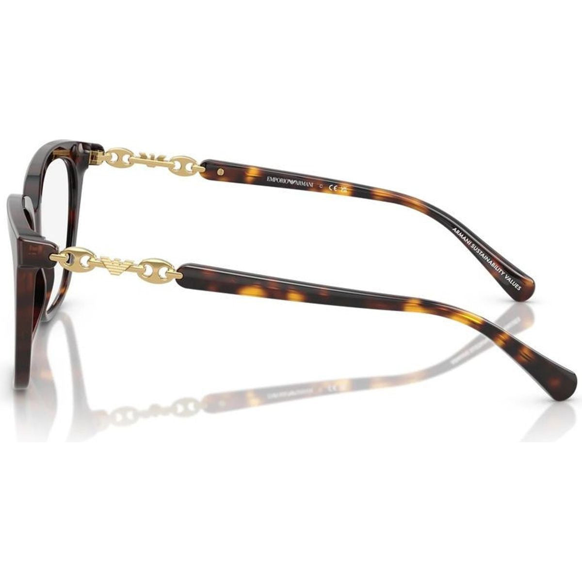 EA3248, Shiny Havana/Clear Lenses 55 Eye Size