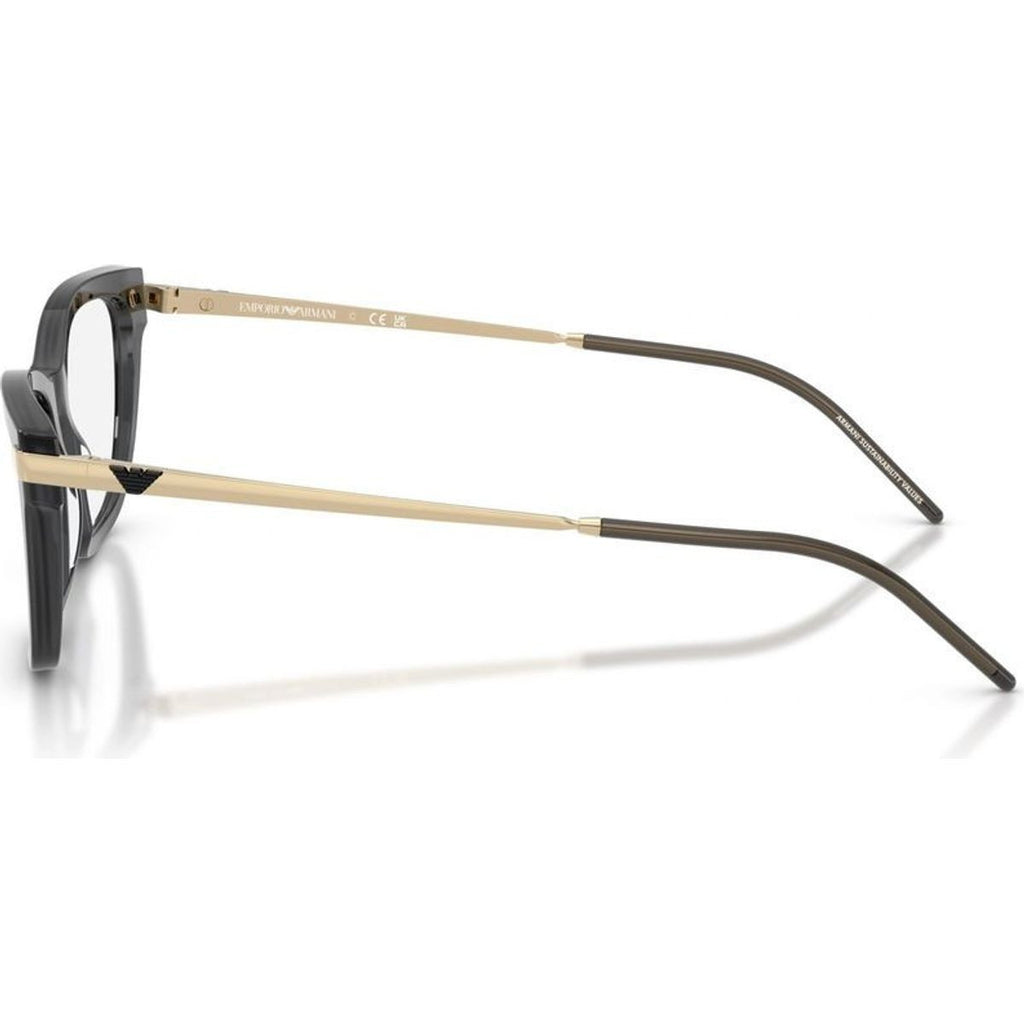 EA3262, Shiny Opal Black/Clear Lenses 54 Eye Size