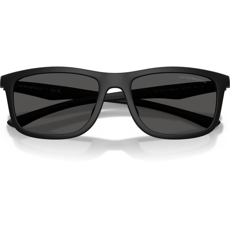 Emporio Armani EA4227U Matte Black Black Rubber Dark Grey Front2