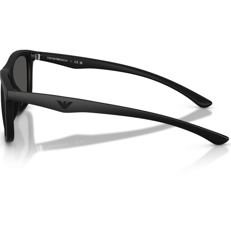 Emporio Armani EA4227U Matte Black Black Rubber Dark Grey Side