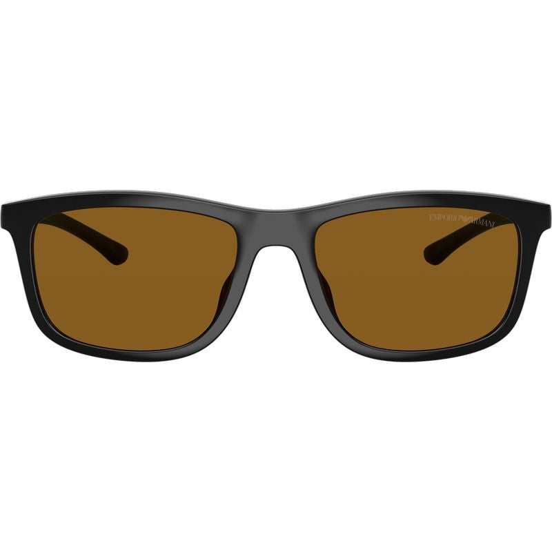 Emporio Armani EA4227U Shin Black Dark Brown Polarised Front