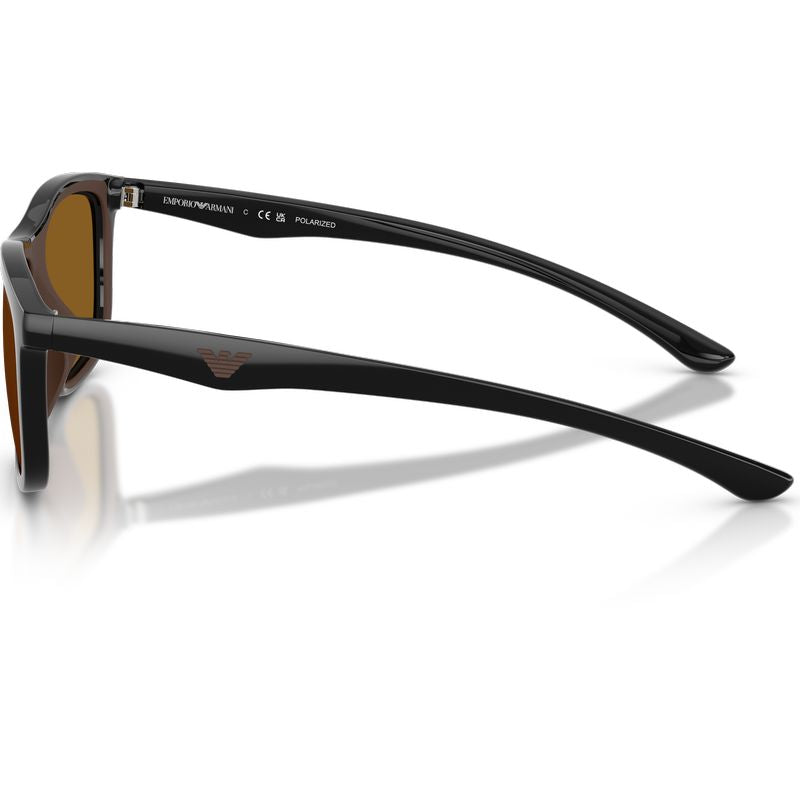Emporio Armani EA4227U Shin Black Dark Brown Polarised Side