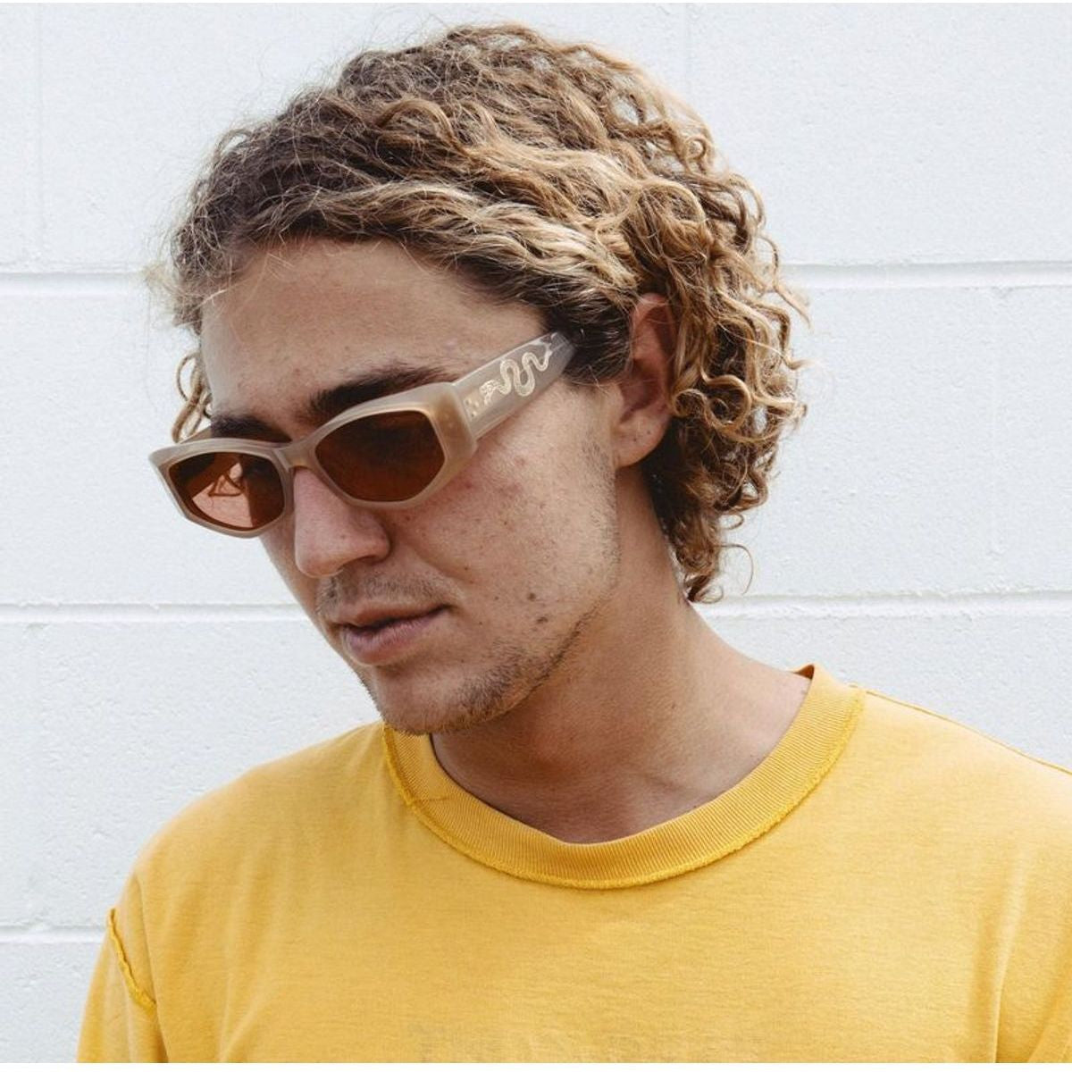Guilty, Polished Bone/Amber Lenses