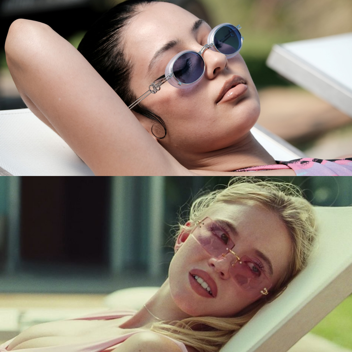 Maddy Perez and Cassie Howard wearing sunglasses