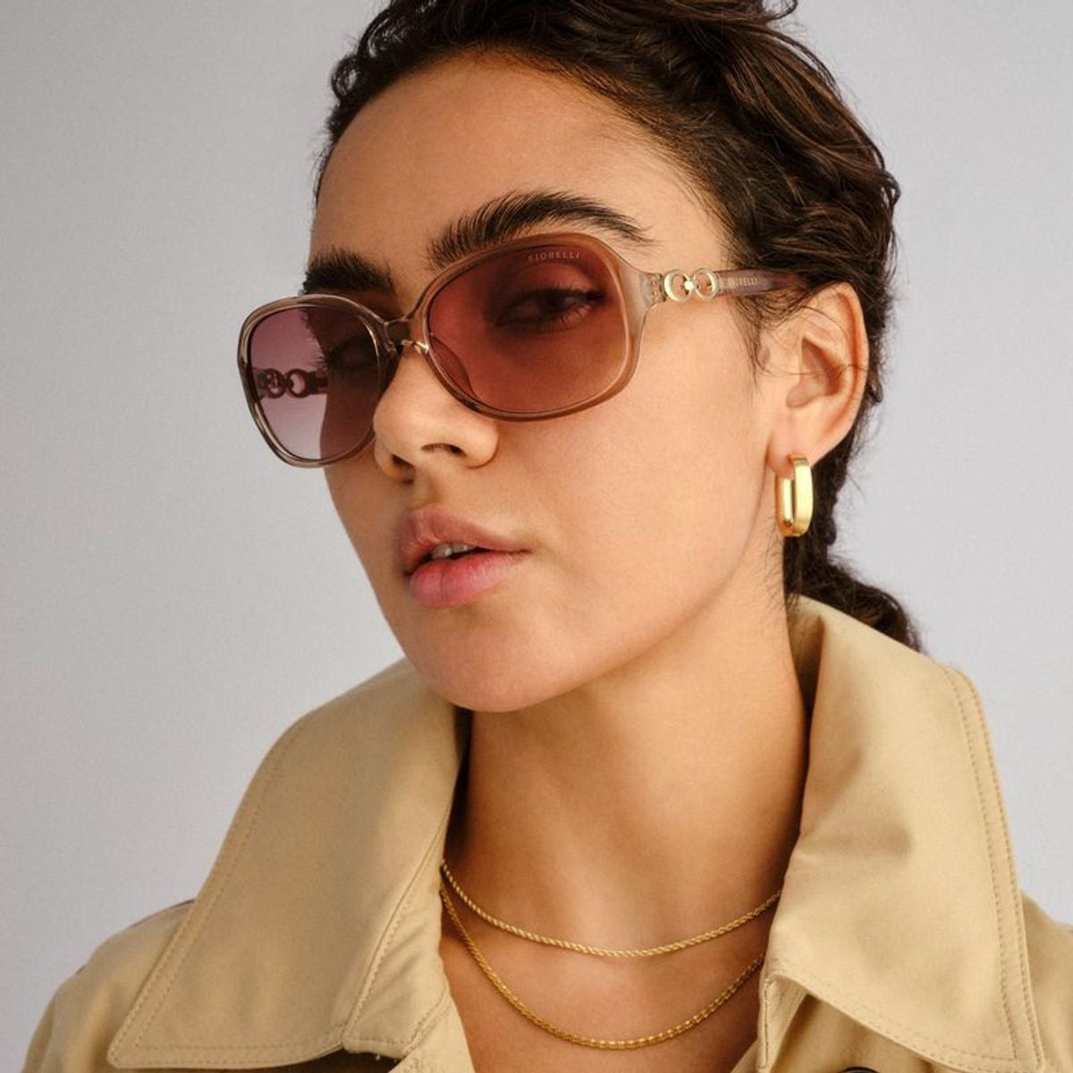 Aggie, Nougat/Soft Brown Gradient Lenses