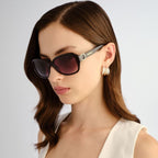 Brunella, Black and Tort/Warm Smoke Gradient Lenses