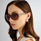 Brunella, Burgundy/Dark Brown Gradient Lenses