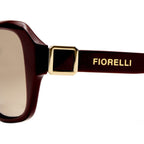 Brunella, Burgundy/Dark Brown Gradient Lenses