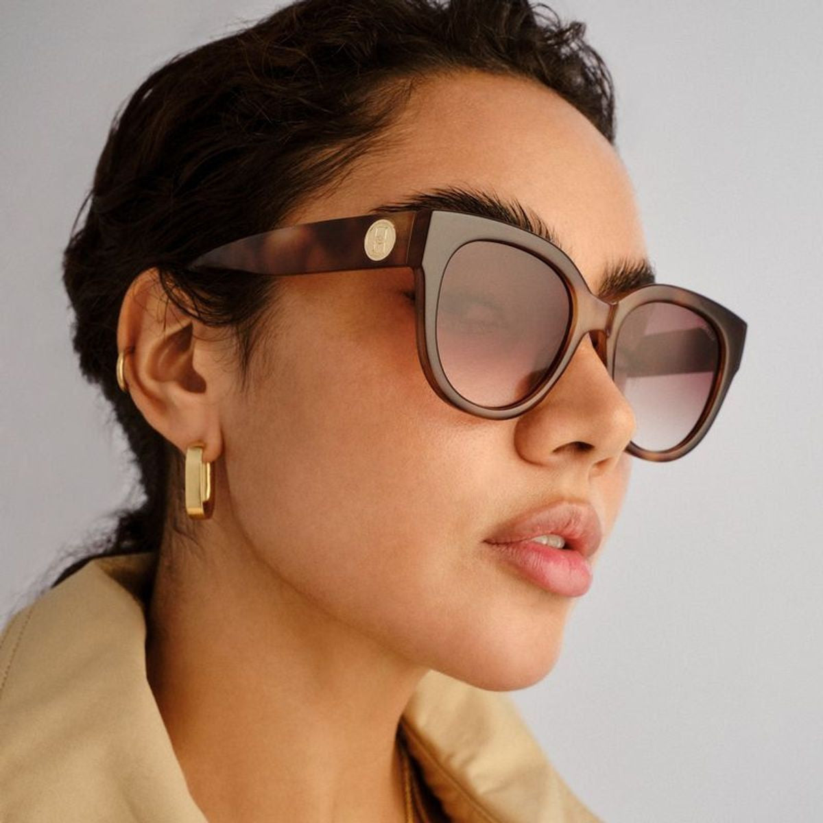 Frances, Tortoise Gradient/Brown Gradient Lenses