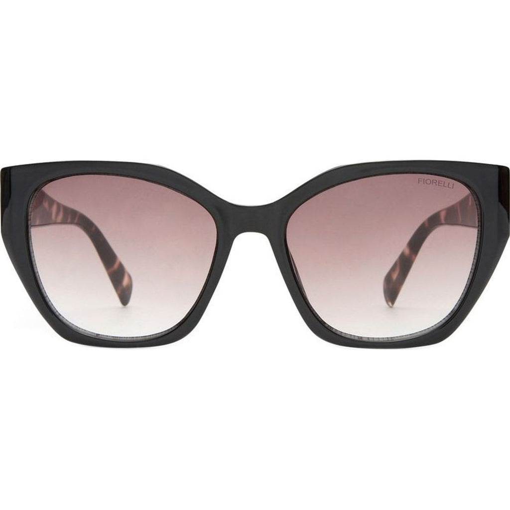 Leia, Black and Charcoal Tort/Warm Smoke Gradient Lenses