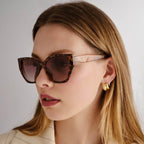 Leia, Dark Tort and Nougat/Brown Gradient Lenses