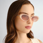 Meghan, Crystal Rose/Brown Gradient Lenses