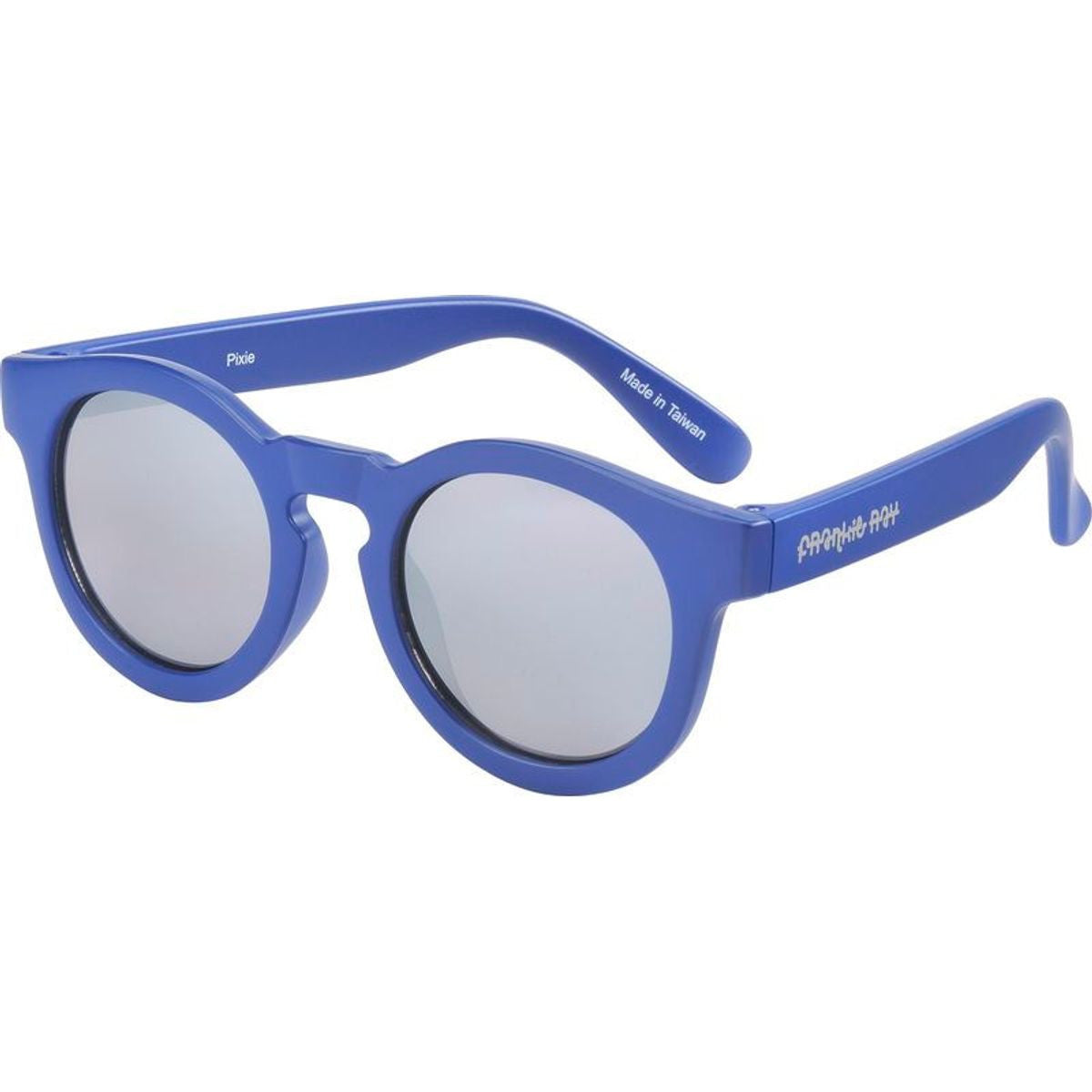 Pixie, Matte Royal Blue Rubber/Silver Flash Mirror Lenses