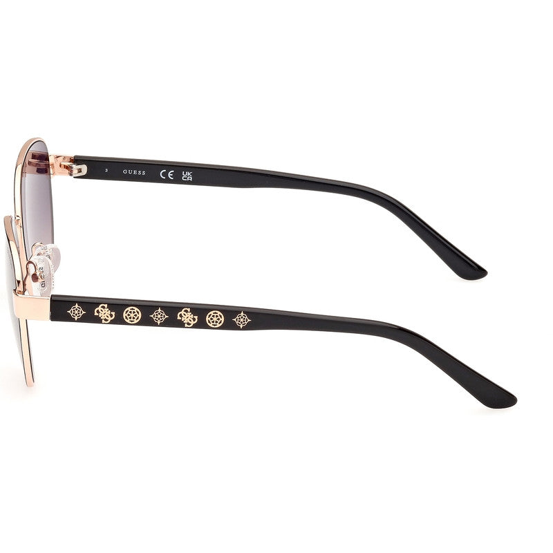 GU00101, Shiny Black/Smoke Gradient Lenses
