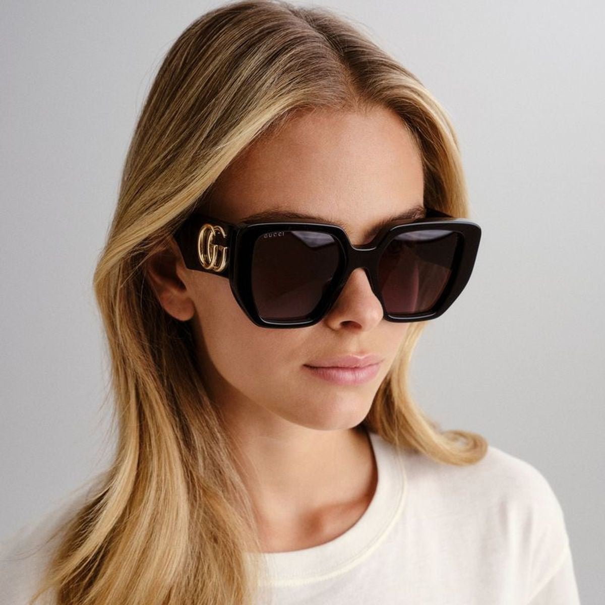 Shop the GUCCI 0956S Sunglasses Black/Grey | Afterpay – Just Sunnies