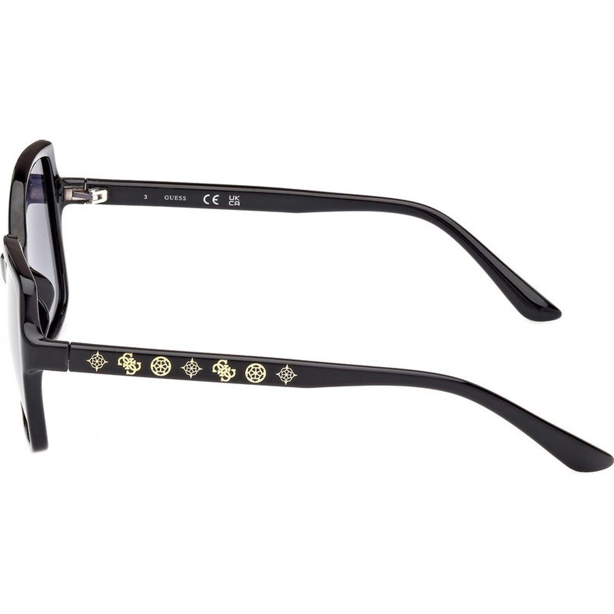 GU00100, Shiny Black/Smoke Polarised Lenses