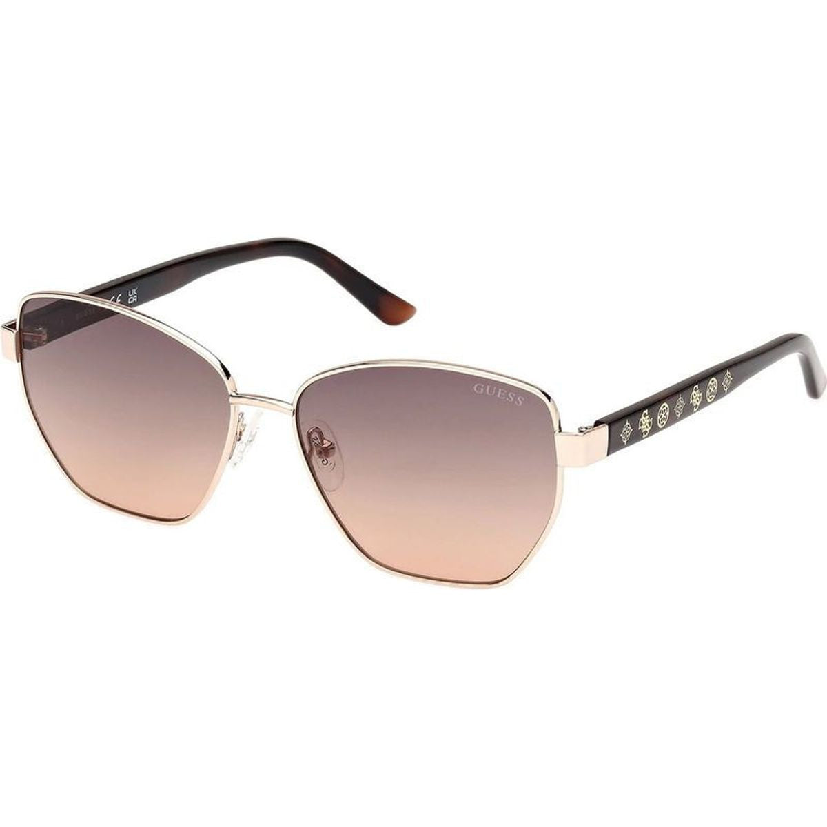 GU00102, Shiny Pale Gold/Brown Gradient Lenses
